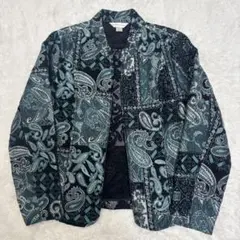 christopher & banks ジップアップジャケット ペイズリー柄