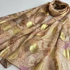 3-41.Yukiko Hanaiゴールドドット&アートモチーフ　シルクストール