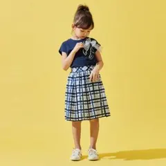 【新品タグ付き】ケイトスペード　トドラー ペインタープレイドスカート　110cmのサムネイル