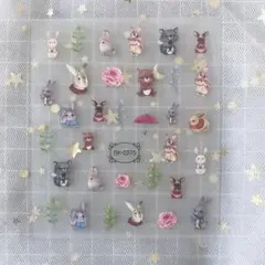 シール　ネイルシール　うさぎ