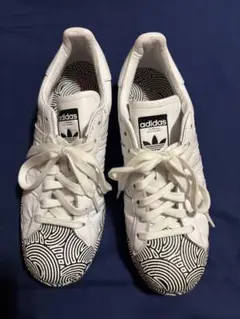 adidas×HIROCOLEDGE 白　スーパースター　コラボ　和柄