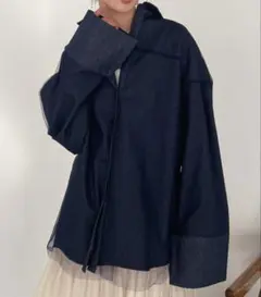 mic by Olu. チュールレイヤードデニム