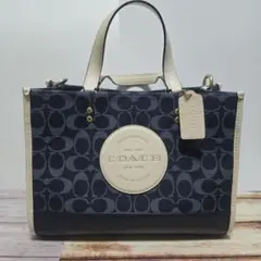 coach ハンドバッグ　ショルダーバッグ　デニム