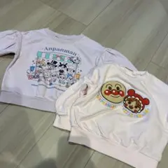 アンパンマン トレーナー 90サイズ 紫 ピンク 2着セット