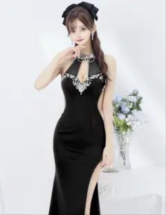 AngelR ブラック ロングドレス