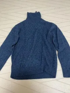 【Mサイズ】エディフィス ニット セーター タートルネック ネイビー