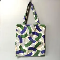 【未使用美品】エコバッグ　トートバッグ　アートデザイン ピンク幾何学