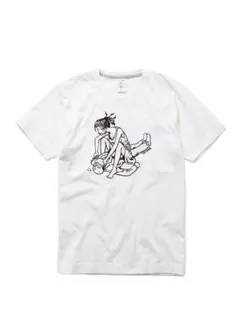 cune 復刻Tシャツ 床屋さん ホワイト イラストプリント Tシャツ S新品