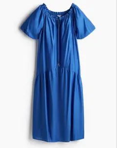 人気完売商品☆H&M 青ロングワンピース xsサイズ