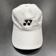 YONEX ホワイトメッシュキャップ ブラックつばジュニア用
