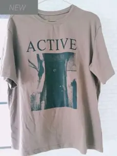 【新品】ブラウンACTIVE グラフィックプリント 半袖Tシャツ
