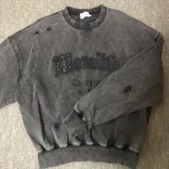 ANDER HUNK ダメージオーバーダイスウェットプルオーバー　ダークグレー