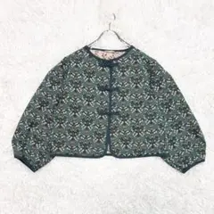 美品 サマンサモスモス ゴブラン織りジャケット チャイナボタン 緑