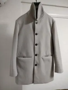 GLOBAL WORK グレー スタンドカラーコート S