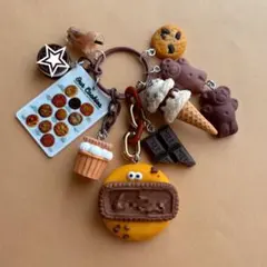 じゃらじゃらキーホルダー マーブルチョコアイス クッキー バッグ