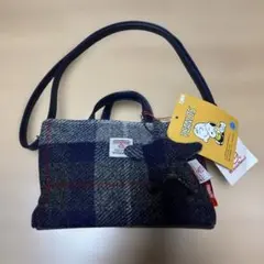 再お値下げ 新品 PEANUTS スヌーピー ハリスツイード 2WAY バッグ