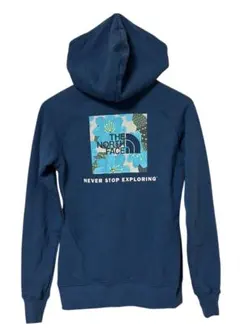THE NORTH FACE パーカー レッドボックス 花柄 ブルー XS