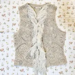 REKISAMI ビーズ/スパンコール装飾 ベスト