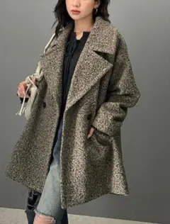 【新品未使用】ブークレータック　ダブルコート　ピーコート　定価10,999円