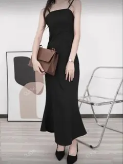 shein ワンピース　ブラック