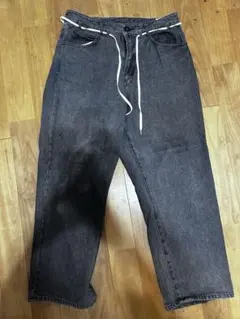 ブラック ウォッシュドデニム スケーター