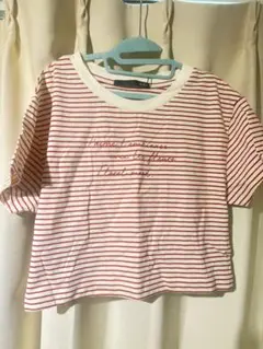 【未使用タグ付き】ストライプ 半袖Tシャツ