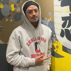 CHALLENGER グレー パーカー Lサイズ　数原