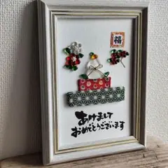 お正月　新年　ガラスアート　シーグラスアート