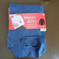 PEACE FIT ハイネック長袖シャツ M ダークブルー