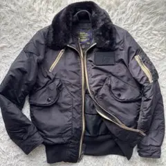 【激レア 美品】アルファ　B-15　フライトジャケット　ボア脱着可　黒　 S