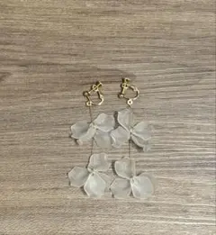 花びら　イヤリング　前撮り　ウエディング　前撮り　ブライダル