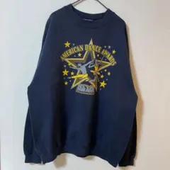 Lee グラフィックスウェット 星柄 ネイビー L相当 USA素材 00s 古着