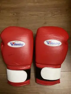美品　未使用　ウイニング パンチンググローブ　ボクシング　井上尚弥　赤 ウイニング ボクシンググローブ 16oz 紐式 井上尚弥 オリジナル