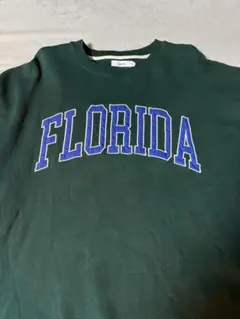FLORIDA刺繍入りダークグリーントレーナー XL