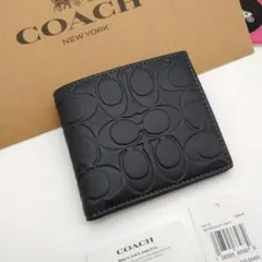 新作　新品　COACH　折り財布　メンズ　人気の小銭入れ付き