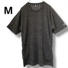 グレー Mサイズ Tシャツ 通気性メッシュ素材　ユニセックス　ダークグレー　灰色