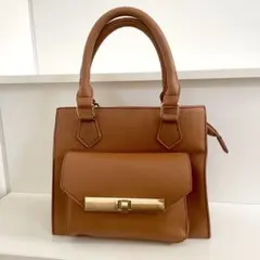 ★匿名発送★ALTROSEハンドバッグ キャメル ブラウン