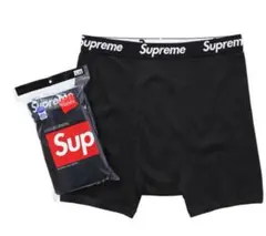 Supreme ブラックボクサーパンツ　M