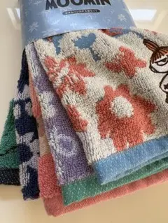 新品未使用　ムーミン　ミニタオル　ハンカチ　　　5枚セット　新生活