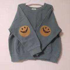 F.O.ＫＩＤＳ スマイリー　肘パッチワーク　トレーナー　100