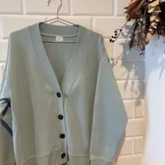 グリーンレーベルリラクシング✨カーディガン 長袖 ミントグリーン