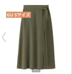 GU コンビネーションプリーツスカート　サイドプリーツ　カーキ　Sのサムネイル