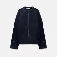 ZARA コントラストトリム付きニットセーター