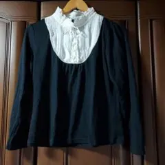 ブラック長袖トップス LLサイズ