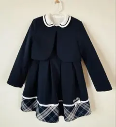 クリーニング済　EAST BOY フォーマル チェック柄 ワンピース 120cm