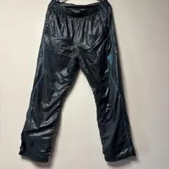 adidas CLIMAPROOF ブラックパンツ　ブルーライン　Mサイズ