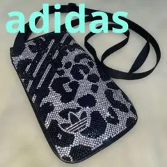 美品　adidas アディダス ストーン装飾　キラキラ ショルダーバッグ
