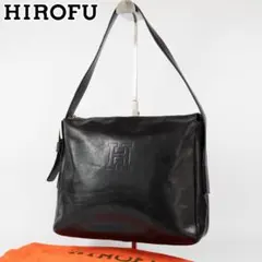 ヒロフ ブラックレザー ワンショルダーバッグ ショルダー 3way Hロゴ ヴィータ】レザーショルダーバッグ L 2WAY 本革（商品番号：P25