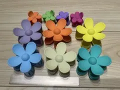 【匿名配送】フラワー ヘアクリップ 7cm 4cm