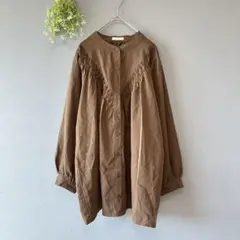 テラウェアーエム［M］大人ナチュラル◎秋カラー◎ゆったり感◎オーバーサイズシャツ
